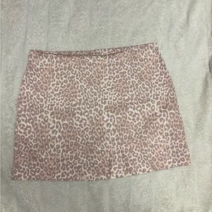 Wild Fable Pink Leopard Mini Skirt